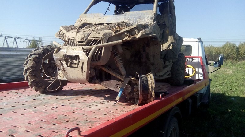 Фото процесса эвакуации квадроцикла