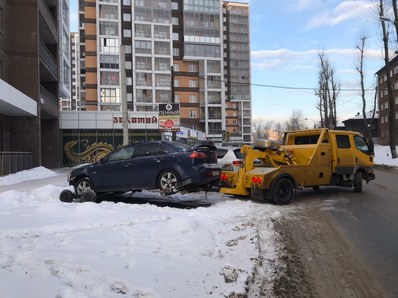 Фото эвакуации авто способом частичной погрузки